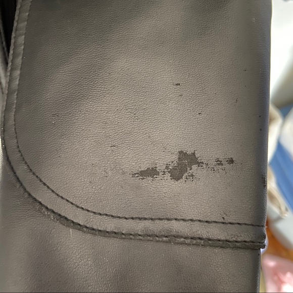 VINTAGE Faux Leather Belted Leather Jacket Size L - Picture 8 of 8